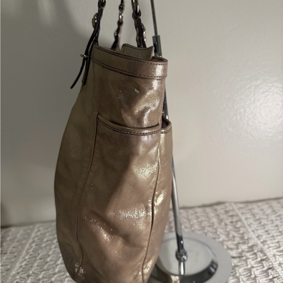 Coach Shimmering Tan Tote Bag - Picture 5 of 9